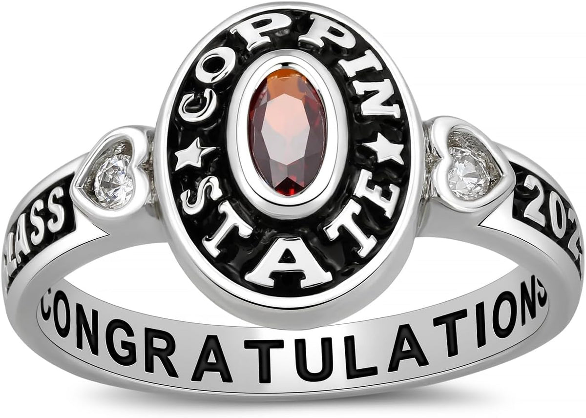 Target Class Rings Custom Class Rings Fully Personalized Class Rings for Women High Schoo