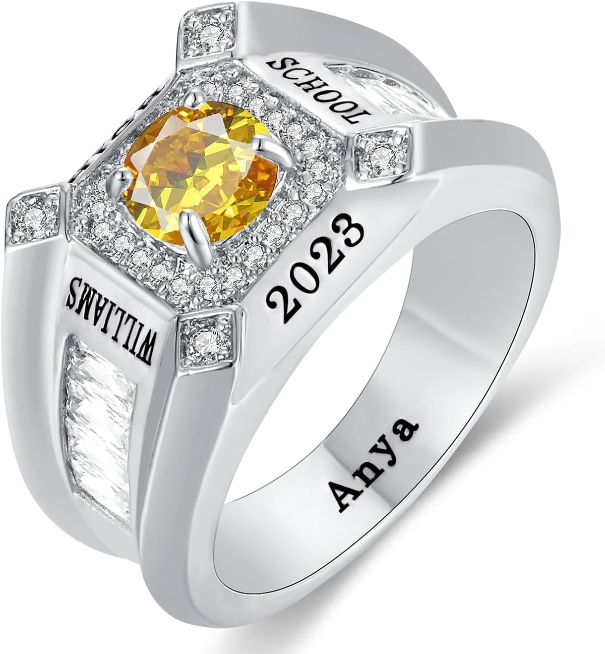 Xrt Ring Custom Class Rings Fully Personalized Class Rings for Men Birthstone S