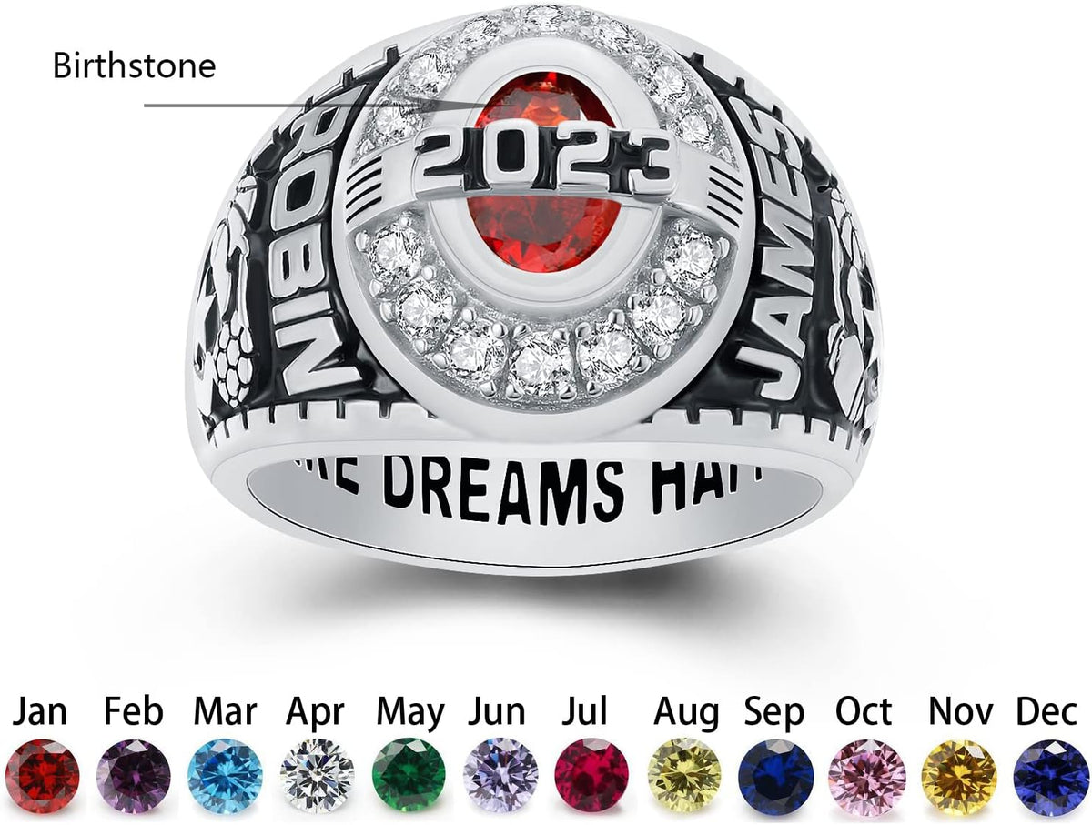 Xrt Ring Personalized Custom Class Rings Sterling Silver Rings Class Rings for