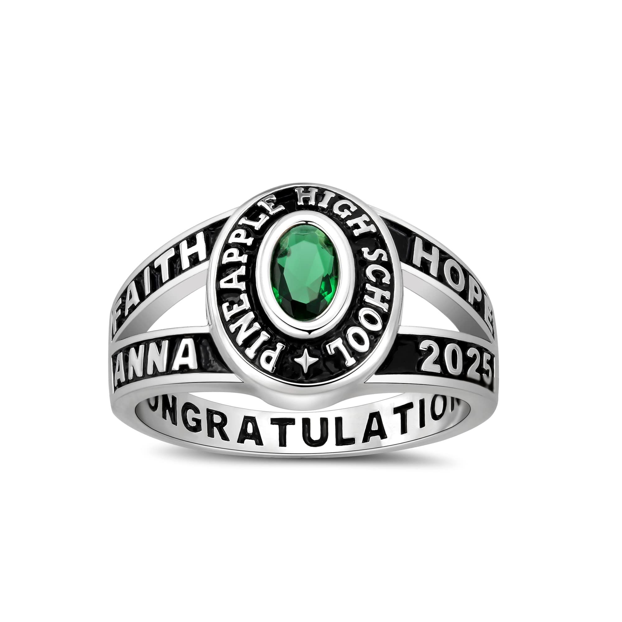 Custom Class Rings 925 Sterling Silver Rings Class Rings for Women Hig