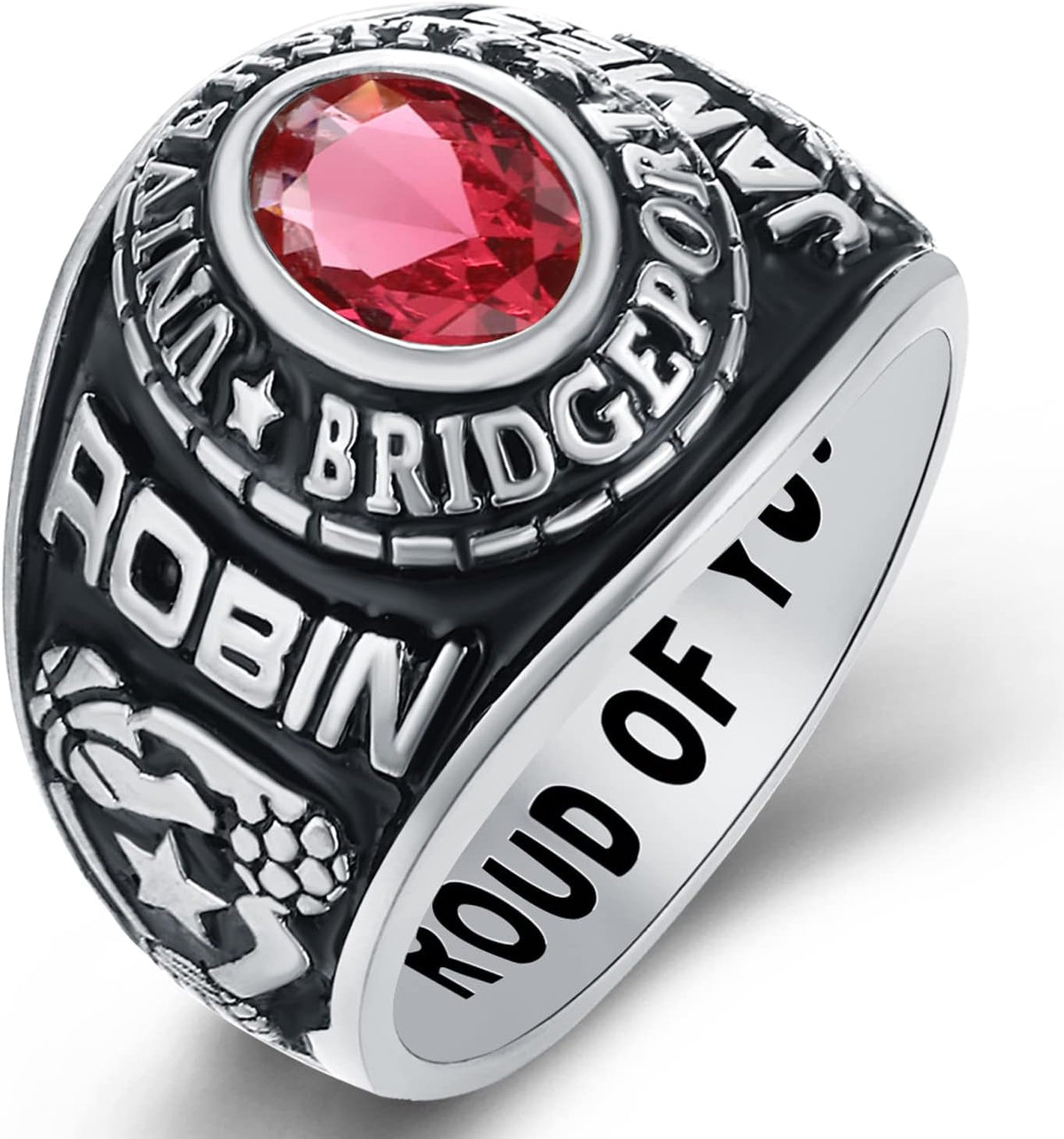 Xrt Ring Custom Class Rings Fully Personalized Class Rings for Men Birthstone S