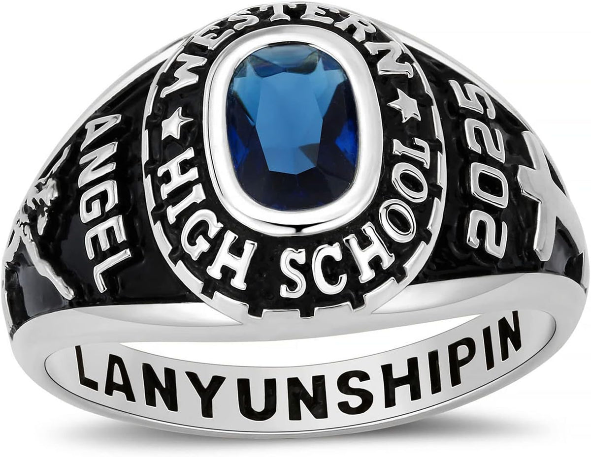 Xrt Ring Sterling Silver Class Rings Personalized Custom Rings Class Rings for
