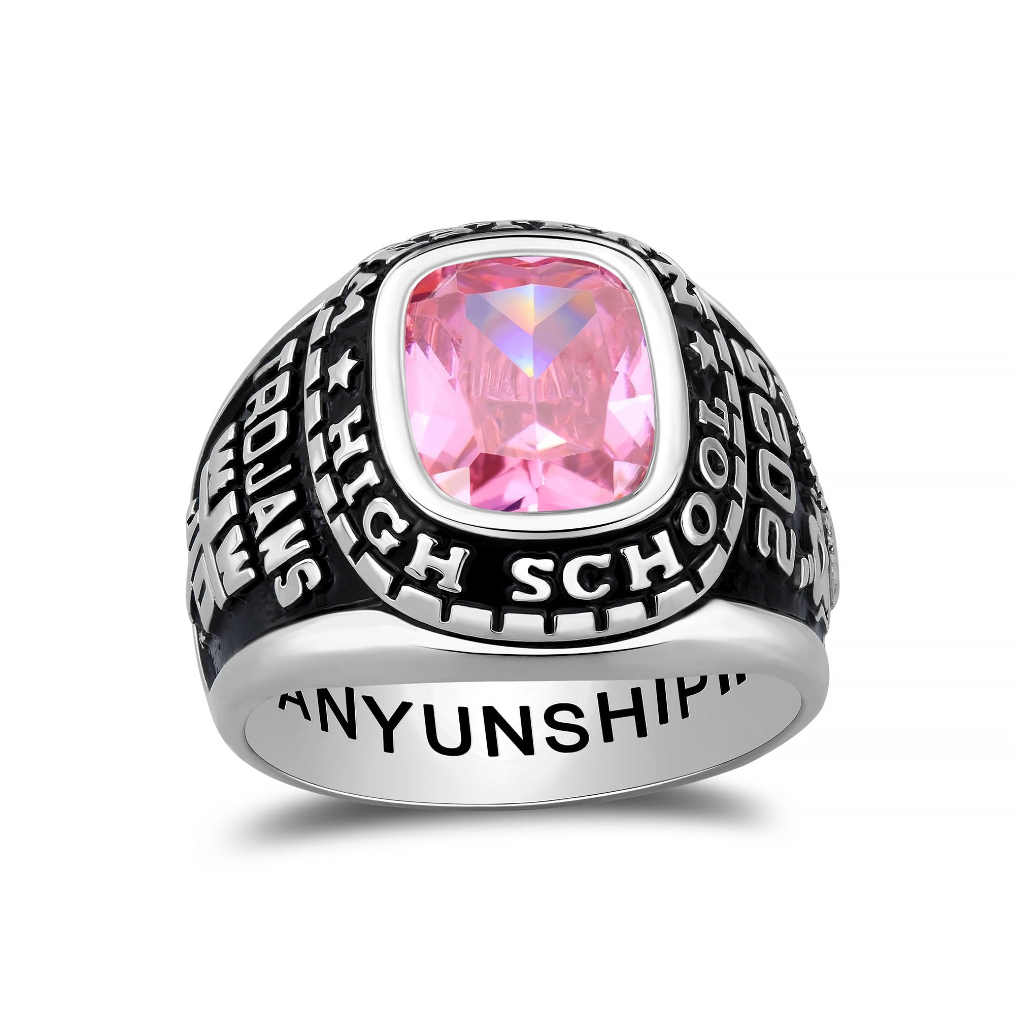 Custom Class Rings Fully Personalized Class Rings for Men Birthstone R