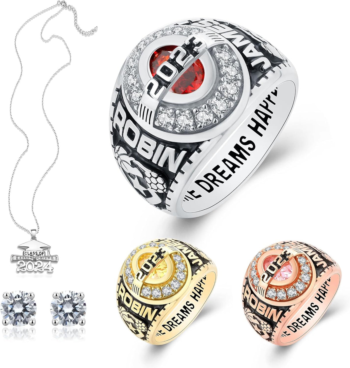 Xrt Ring Personalized Custom Class Rings Sterling Silver Rings Class Rings for