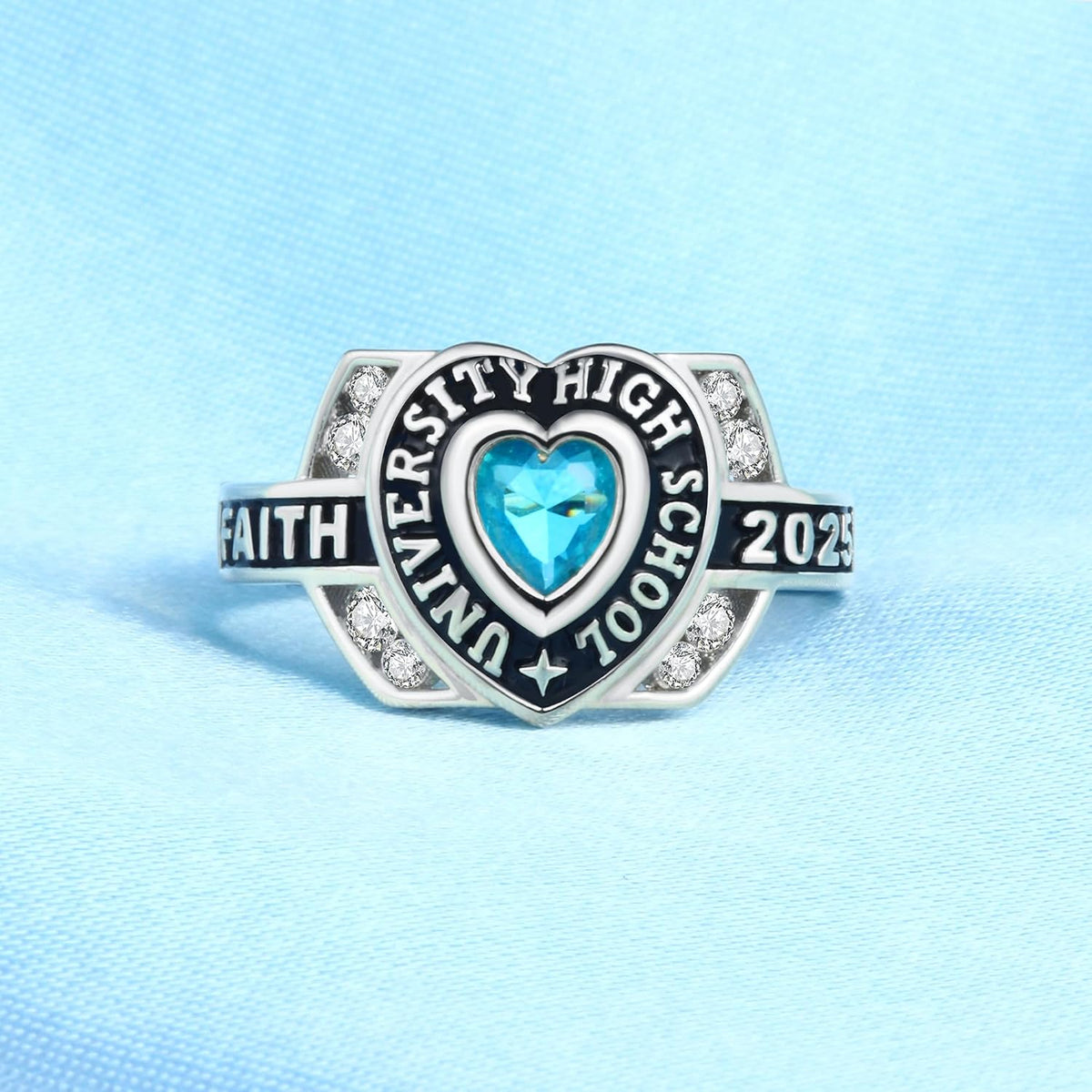 Xrt Ring Custom Class Rings Heart Shape Rings Class Rings for Women High School